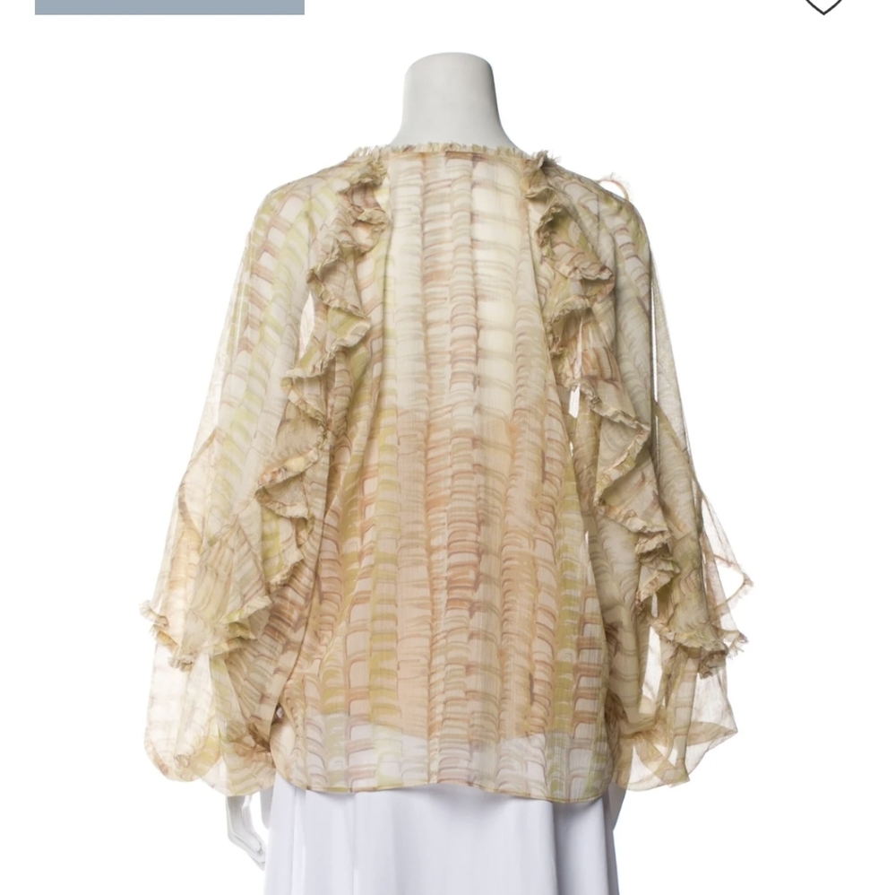 Alexis Ruffled Cream Blouse - Picture 3 of 3